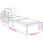 3-tlg. Garten-Lounge-Set mit Cremeweissen Kissen Massivholz Akazie – Bild 12