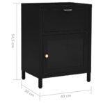 Nachttische 2 Stk. Schwarz 40x30x54,5 cm Stahl und Glas – Bild 12