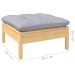 10-tlg. Garten-Lounge-Set - Massivholz Kiefer – Bild 9