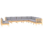 10-tlg. Garten-Lounge-Set - Massivholz Kiefer – Bild 3