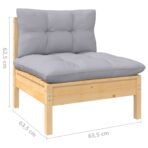 10-tlg. Garten-Lounge-Set - Massivholz Kiefer – Bild 6