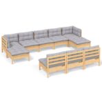 10-tlg. Garten-Lounge-Set - Massivholz Kiefer – Bild 2