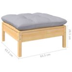 10-tlg. Garten-Lounge-Set - Massivholz Kiefer – Bild 8