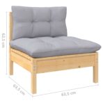 10-tlg. Garten-Lounge-Set - Massivholz Kiefer – Bild 7
