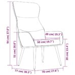 Relaxsessel mit Hocker Creme Stoff – Bild 11