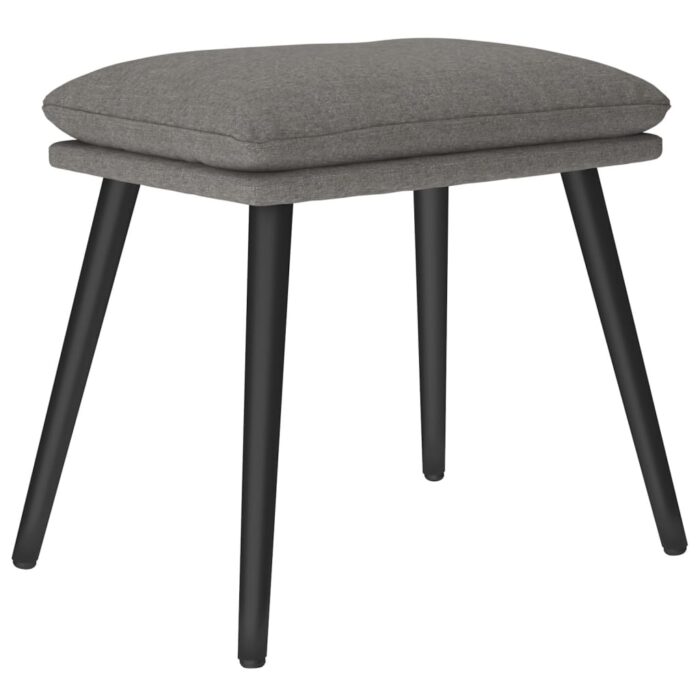 Relaxsessel mit Hocker Creme Stoff – Bild 8