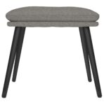 Relaxsessel mit Hocker Creme Stoff – Bild 9