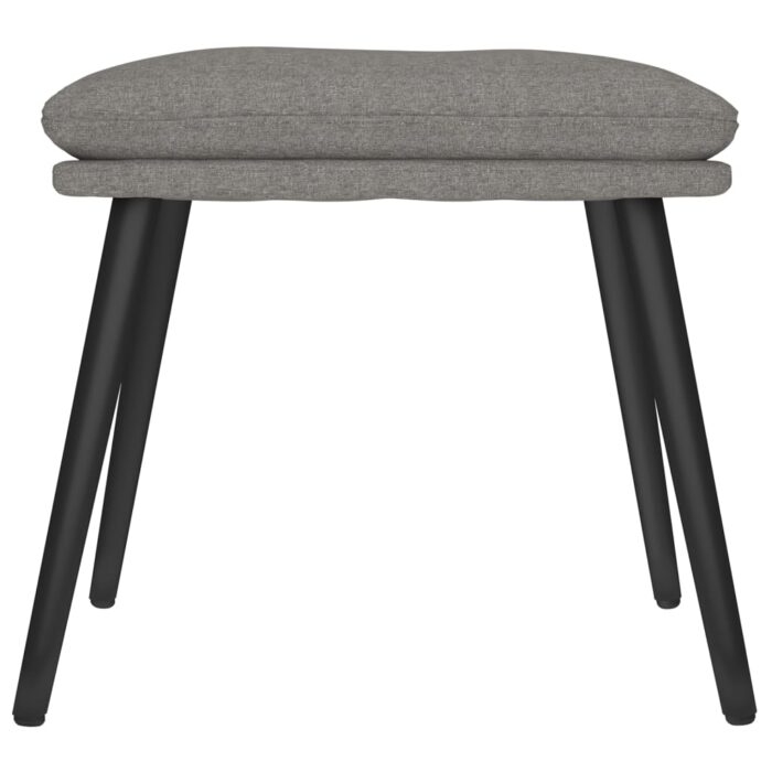 Relaxsessel mit Hocker Creme Stoff – Bild 9