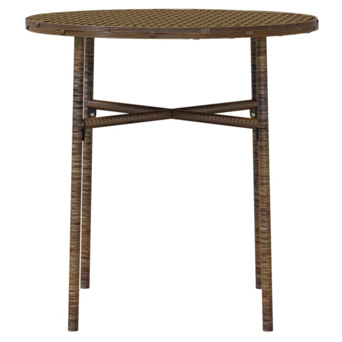 3-tlg. Garten-Essgruppe Poly Rattan Braun – Bild 6