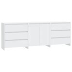 3-tlg. Sideboard Weiss Holzwerkstoff – Bild 2