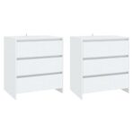 3-tlg. Sideboard Weiss Holzwerkstoff – Bild 3