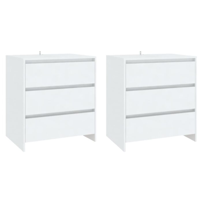 3-tlg. Sideboard Weiss Holzwerkstoff – Bild 3