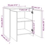 3-tlg. Sideboard Weiss Holzwerkstoff – Bild 7