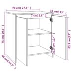 3-tlg. Sideboard Weiss Holzwerkstoff – Bild 7