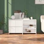 2-tlg. Sideboard Weiss Holzwerkstoff