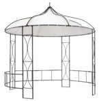 Pavillon 300 x 290 cm Weiss Rund