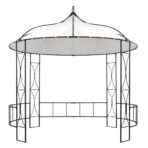 Pavillon 300 x 290 cm Weiss Rund – Bild 2