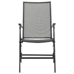 Klappstühle 4 Stk. Mesh Stahl Anthrazit – Bild 3