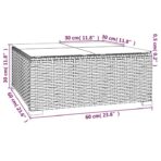 6-tlg. Garten-Lounge-Set mit Kissen Poly Rattan Schwarz – Bild 11