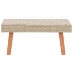 Garten-Couchtisch Poly Rattan Beige – Bild 2
