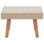 Garten-Couchtisch Poly Rattan Beige – Bild 3
