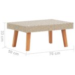 Garten-Couchtisch Poly Rattan Beige – Bild 5