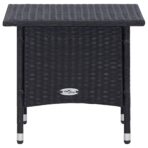 2-tlg. Garten-Lounge-Set mit Kissen Poly Rattan Schwarz – Bild 10