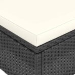4-tlg. Gartenstuhl und Hocker Set Poly Rattan Schwarz – Bild 10