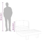 2-tlg. Garten-Lounge-Set mit Cremeweissen Kissen Akazienholz – Bild 7