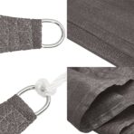 Sonnensegel 160 g/m² Anthrazit 2,5x2,5 m HDPE – Bild 7