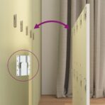 Kopfteil mit Nachttischen Weiss Holzwerkstoff – Bild 8