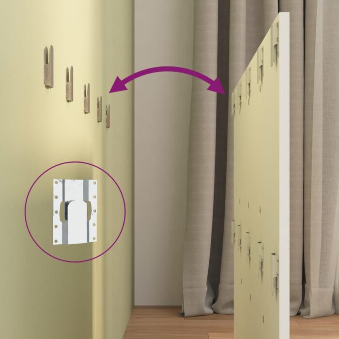 Kopfteil mit Nachttischen Weiss Holzwerkstoff – Bild 8