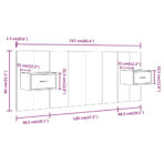 Kopfteil mit Nachttischen Weiss Holzwerkstoff – Bild 9