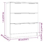 3-tlg. Sideboards Weiss Holzwerkstoff – Bild 6