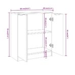 3-tlg. Sideboards Weiss Holzwerkstoff – Bild 7