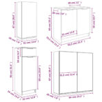 5-tlg. Badmöbel-Set Sonoma-Eiche Holzwerkstoff – Bild 12