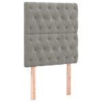 Kopfteil Hellgrau 80x7x118/128 cm Samt – Bild 2