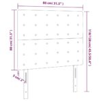 Kopfteil Hellgrau 80x5x118/128 cm Samt – Bild 8