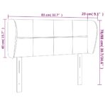 Kopfteil mit Ohren Hellgrau 83x23x78/88 cm Stoff – Bild 9