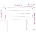 Kopfteil mit Ohren Hellgrau 83x23x78/88 cm Samt – Bild 9