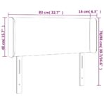 Kopfteil mit Ohren Hellgrau 83x16x78/88 cm Samt – Bild 9