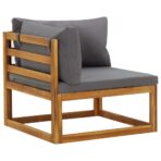 Modular-Ecksofas 2 Stk. mit Auflagen Dunkelgrau – Bild 2