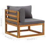 Modular-Ecksofas 2 Stk. mit Auflagen Dunkelgrau – Bild 8