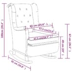 Schaukelsessel mit Hocker Hellgrau Stoff – Bild 8