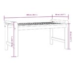 2-tlg. Garten-Lounge-Set mit Cremeweissen Kissen Massivholz – Bild 11