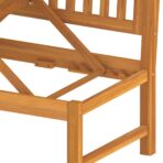 Tagesbett mit Cremeweissen Kissen 200x60x75 cm Massivholz Akazie – Bild 7