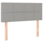 LED Kopfteil Hellgrau 80x5x78/88 cm Stoff – Bild 4