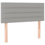 LED Kopfteil Hellgrau 80x5x78/88 cm Stoff – Bild 4