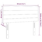 LED Kopfteil Hellgrau 80x5x78/88 cm Stoff – Bild 6