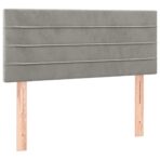 LED Kopfteil Hellgrau 80x5x78/88 cm Samt – Bild 4